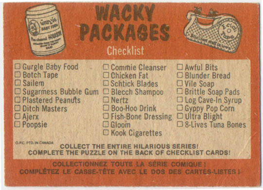 1986 BLUNDER BREAD Topps Wacky Packages Sticker 